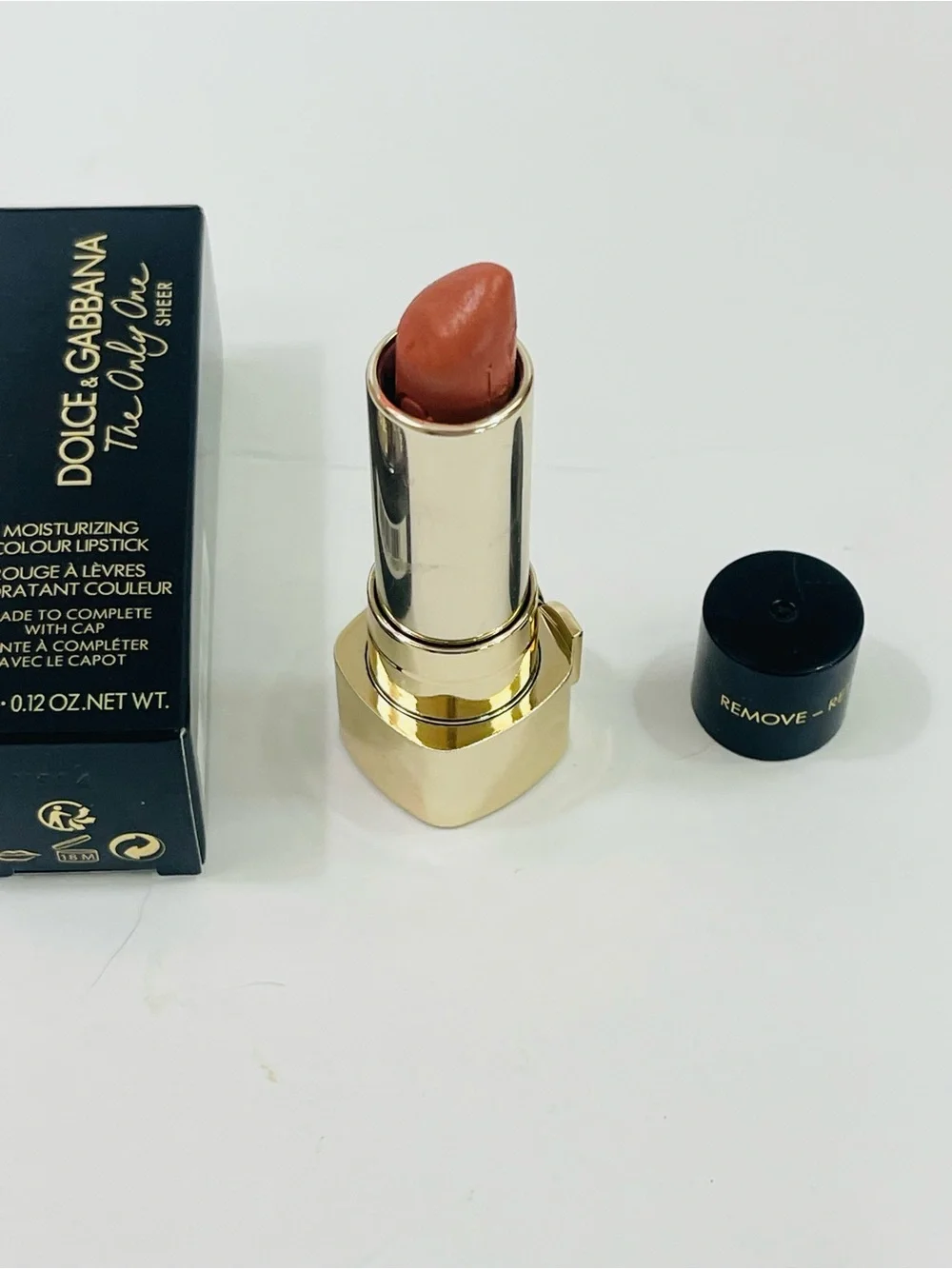 Dolce & Gabbana Gold and Black The Only One Sheer Lipstick Box
